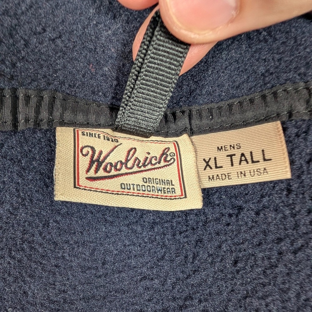 Vintage Woolrich Polartec Pullover Mens XLT Blue Fleece Snap Collar Big Tall USA - Picture 3 of 12